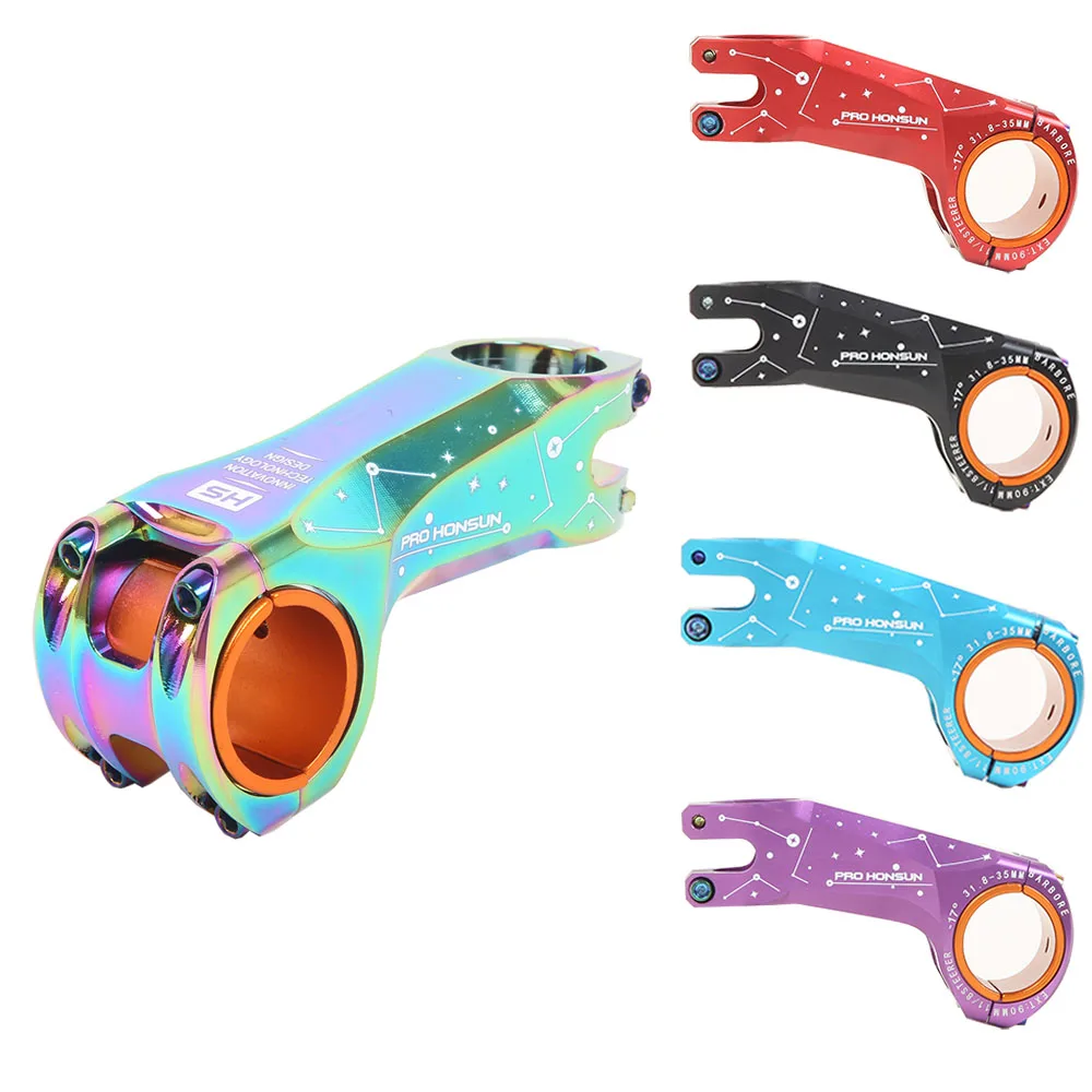 555 PROHONSUN -17 Degree Ultraligh Road Bike Stem 90mm XC MTB Bicycle Stem 31.8*28.6MM CNC Handlebar Stem Bicycle Parts 2new