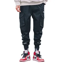 Хип уличная одежда длиной до бедер, мужские камуфляжные штаны для бега, красивые мужские хлопковые брюки с лентами, брюки с эластичной резинкой на талии, шаровары для мужчин