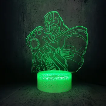 

Thanos cartoon lamp Marvel Big Villain night light USB 3D LED bulb boys toy kids desk decor child gift