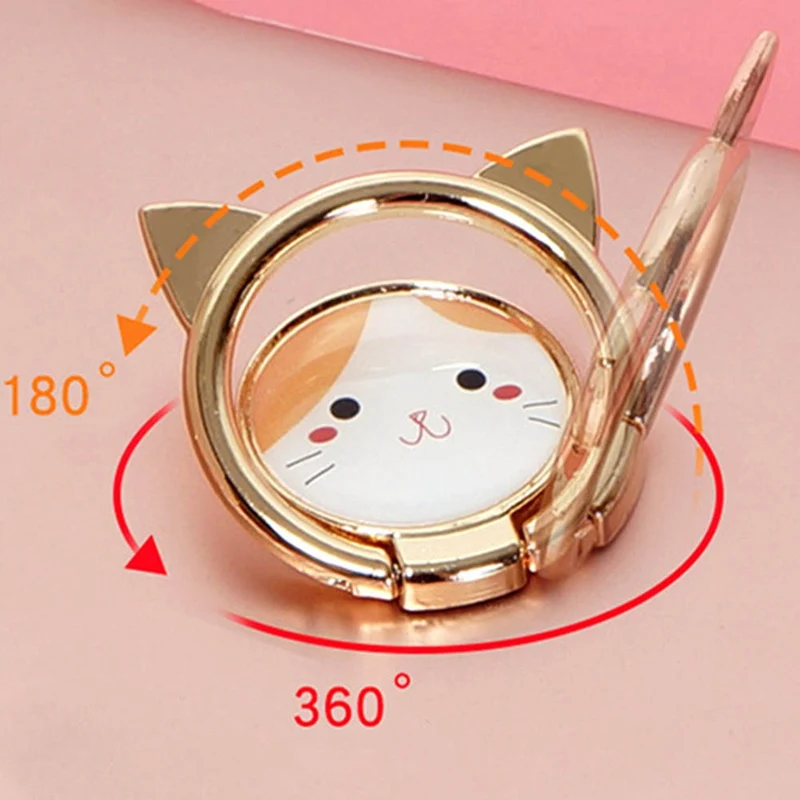  UVR AUTOFENSTERTÖNUNG Metall Tier Katze Finger Ring Smart Telefon Ständer Halter Handy Halter Stehe
