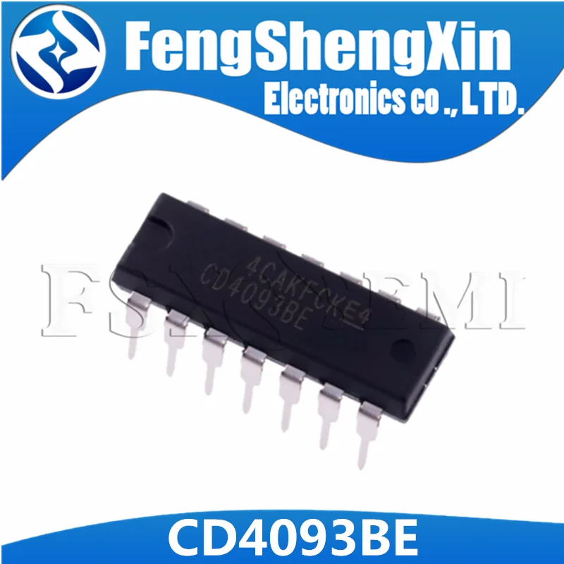 10 шт./лот CD4093BE CD4093 HEF4093/HCF4093 DIP 14 4093BE Schmitt trigger IC|lot lot|lot 10pcs |