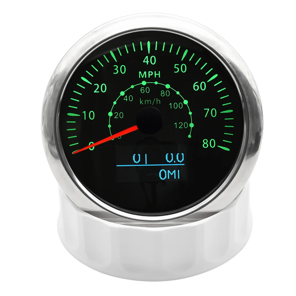 Digital Car Boat GPS Speedometer 120Kmh 80 MPH GPS Speed Gauge fit