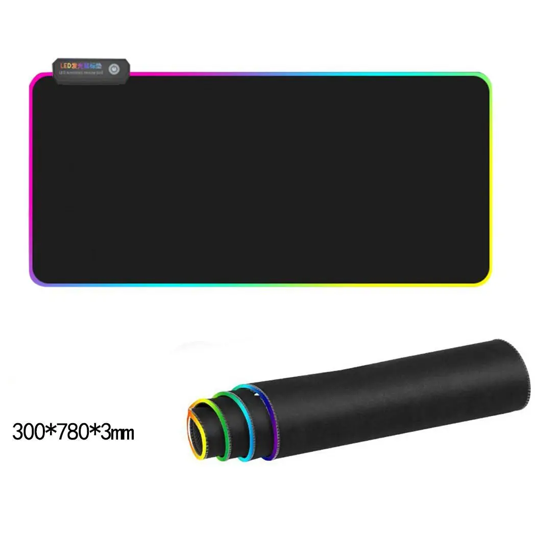 

LED illuminated Keyboard Pad RGB Mouse Pad Game Thickened 5V Square 3 mm about 0.75W Black Colorful Lights