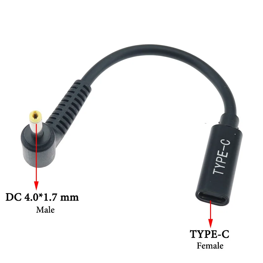 USB 3.1 Type C Female to DC 7.9*5.0 4.0*1.35 5.5*2.5 2.1 4.8*1.7 mm Male PD Power Charger Adapter Connector Cable for lenovo HP