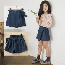 Короткие ковбойские юбки для девочек верхняя одежда г. Новая Стильная летняя одежда модные шорты для больших мальчиков в Корейском стиле детские летние брюки