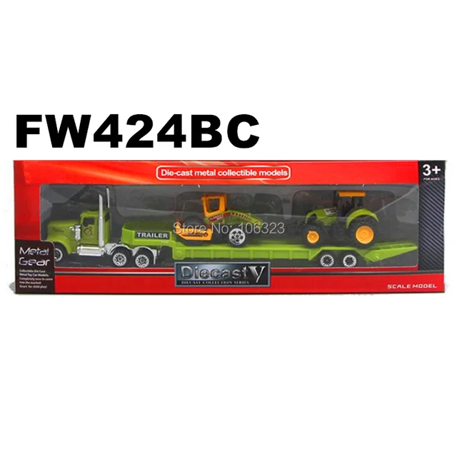 All Farm Tractor Set Great Play Collection Toy,Diecast Metal Vehicle Car Model with Plastic Part,Crop Cutter Sprayer Power Plant FW424BC-STP