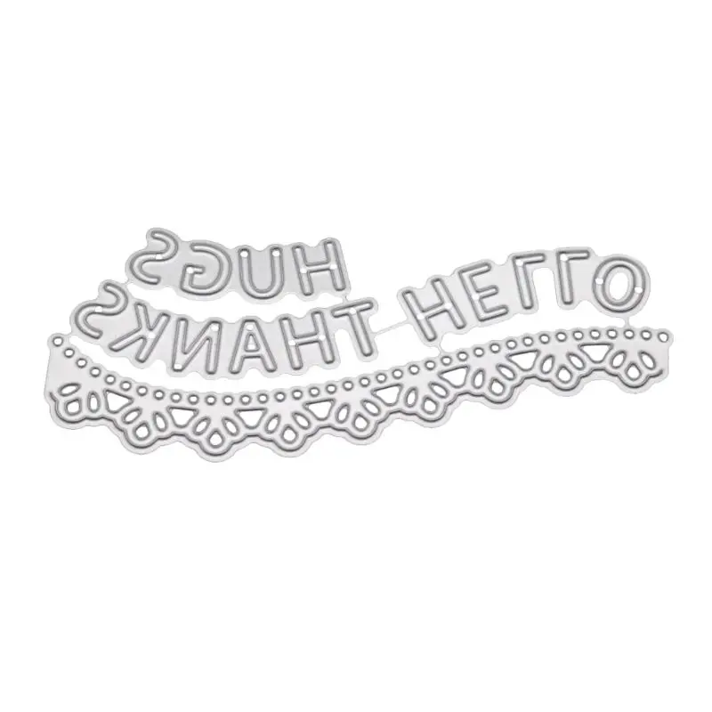 Thanks Hello Metal Cutting Dies Stencil DIY Scrapbooking Album Stamp