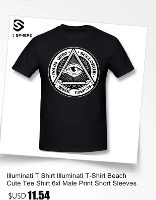 Illuminati футболка пляжная Милая футболка 6xl Мужская хлопковая футболка с короткими рукавами и принтом