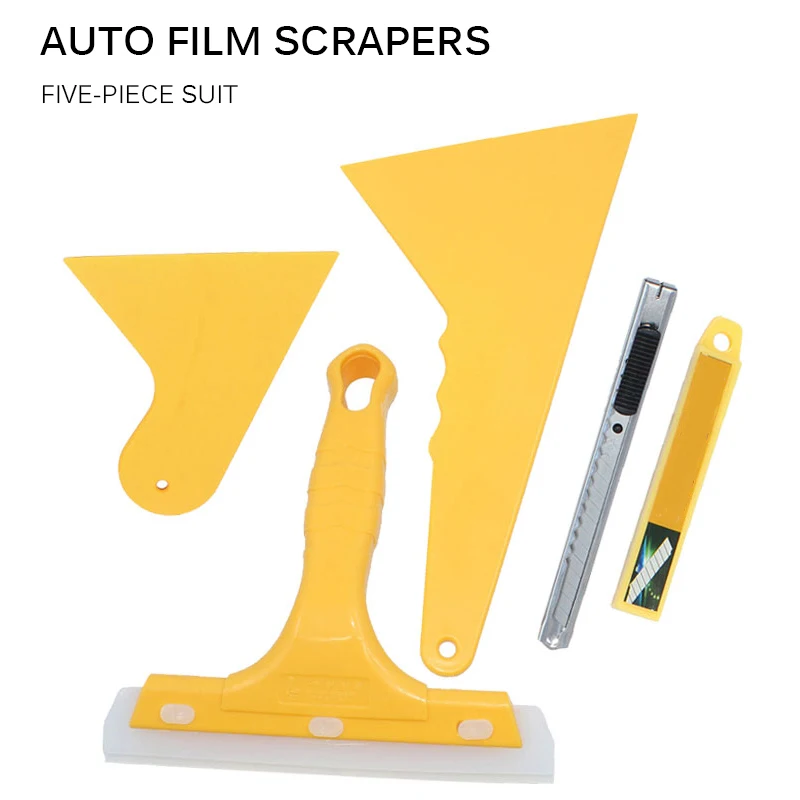 

5 Pcs Auto Film Scraper Car Foil Film Tools Kit Film Tinting Cleaning Scraper Set Auto Accessories Tool Practical universal