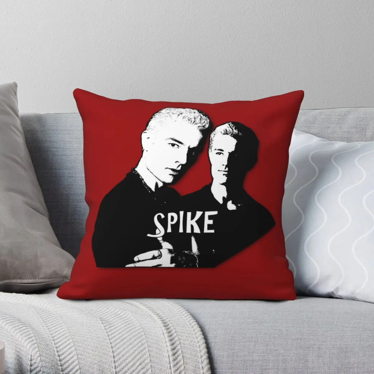 

Квадратная наволочка William The кровавый Спайк из полиэстера и льна, бархатная наволочка с принтом на молнии для диванной подушки
