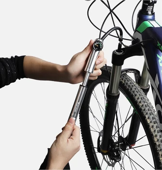 

WEST BIKING Portable Mini Bicycle Pump MTB Mountain Pump 300 PSI High Pressure Hand Air Pump Ball Tire Inflator,Black