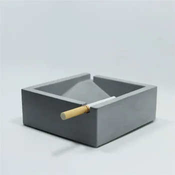 

Simple Modern Sqaure Cement Ashtray Mold Silicone Concrete Mould