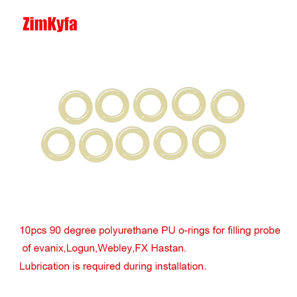 10pcs 90 Degree PU Polyurethane O Rings for PCP evanix, Webley, FX Hatsan Charging Probe