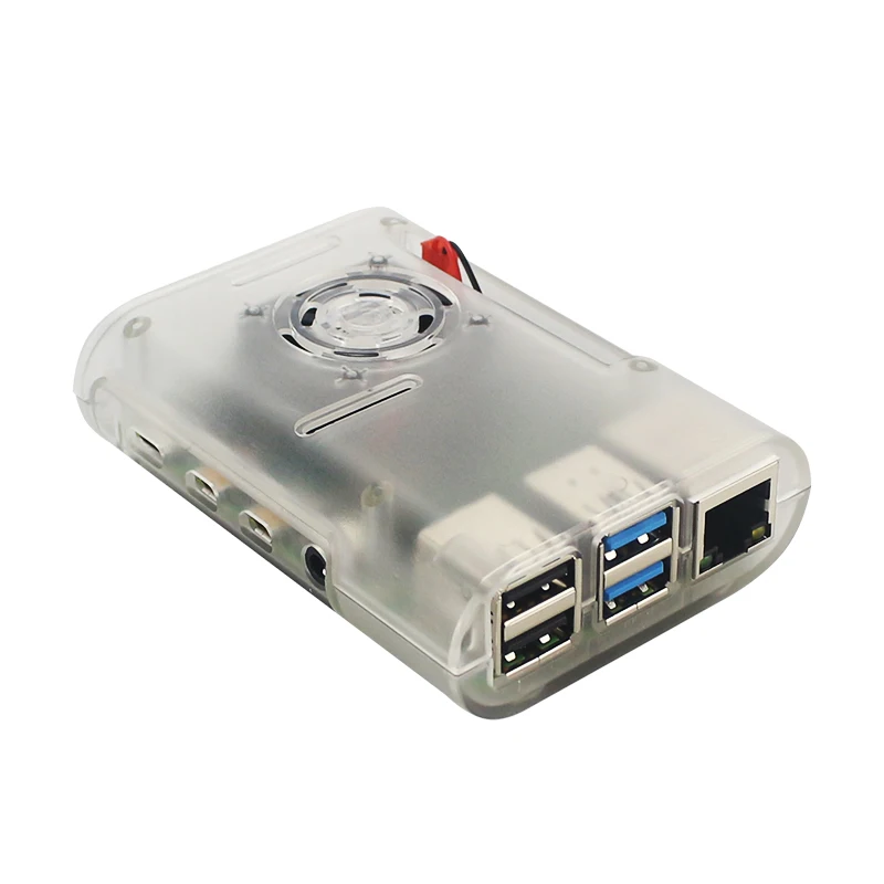 Чехол для Raspberry Pi 4 Model B из АБС пластика черный прозрачный корпус поддержка