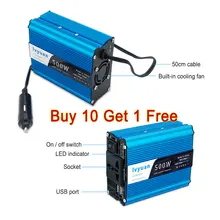 Buy10 получить 1 бесплатно 1000 Вт Пиковая универсальная розетка USB DC 12 В до AC220V-240V Модифицированная синусоида автомобильное зарядное устройство конвертер инвертор