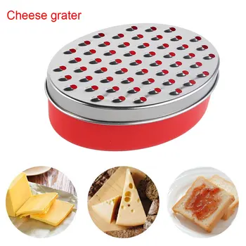 

Slicer Cheese Grater Efficient Vegetables Stainless Steel Oval Box Container Fruits Quick Easy Clean Multifunctional Grater