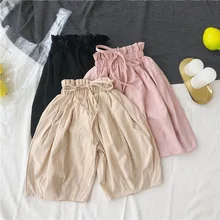 Missnuo/новые стильные удобные повседневные штаны на шнуровке для мальчиков и девочек, hua bao ku мешковатые штаны Три цвета, K56