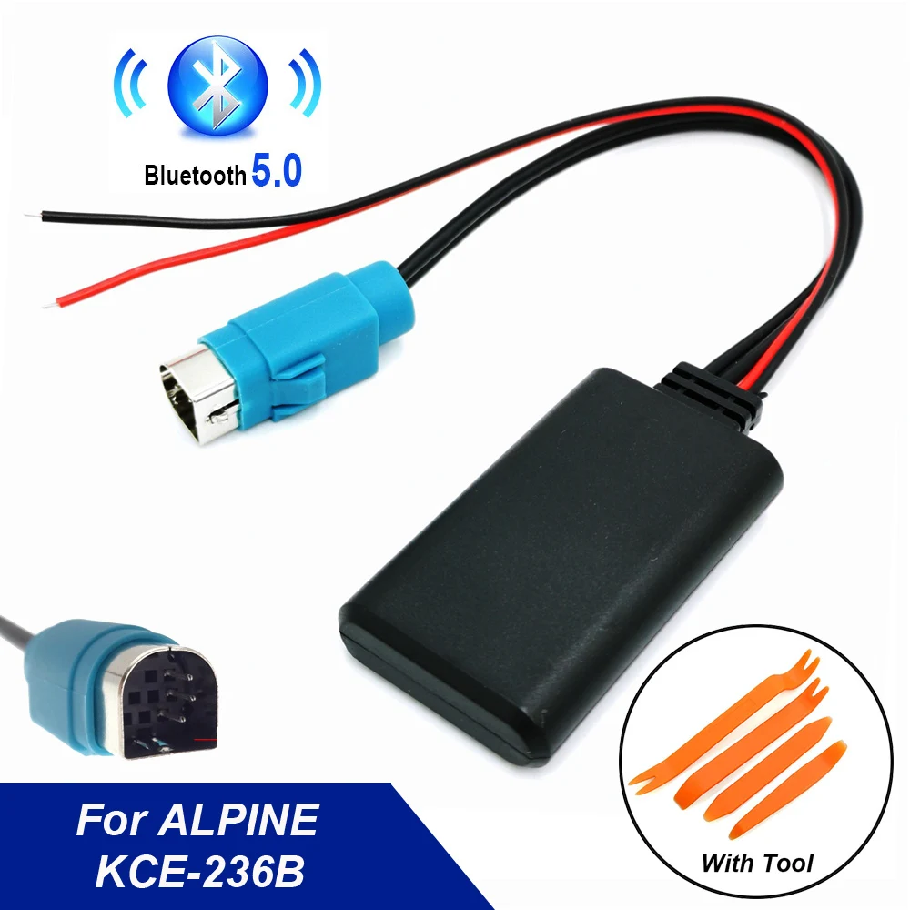 Автомобильный радиоприемник Беспроводной модуль Bluetooth Aux аудио адаптер для Alpine радио Aux кабель адаптер KCE-236B CDE9885 9887 9870 9872