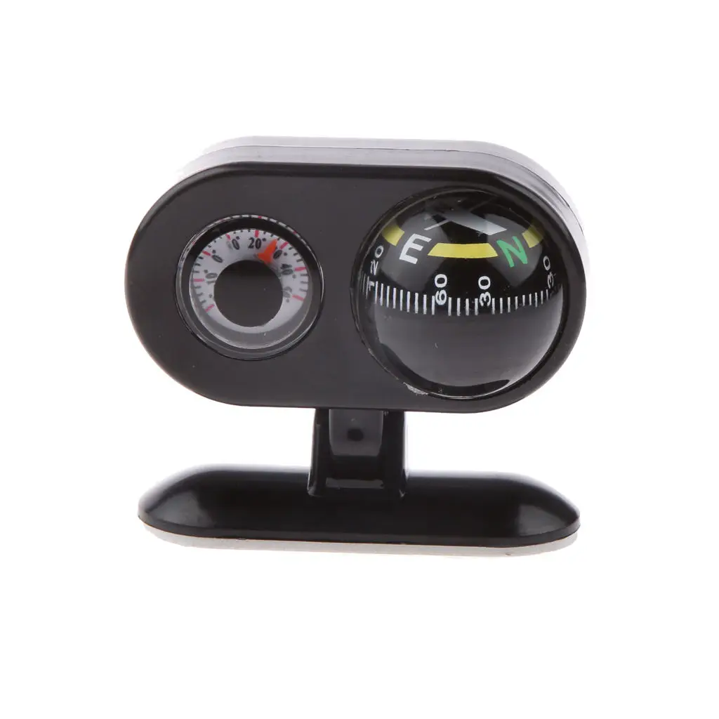 2in1 Car Auto Vehicle Truck Boat Navigation Compass Stand Ball & Thermometer for VW Audi Ford Toyota Chevrolet Nissan 