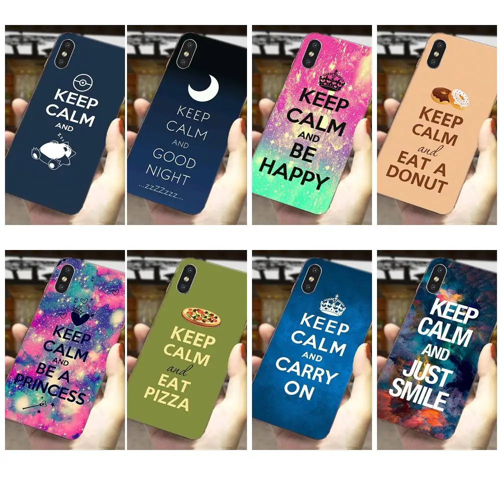Sayings Keep Calm для Samsung Galaxy A10 A20 A20E A3 A40 A5 A50 A7 J1 J3 J4 J5 J6 J7 2016 2017 2018 TPU Live Love Phone | Мобильные
