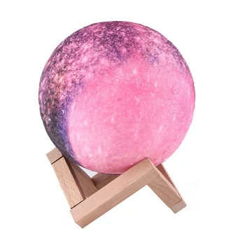 

16 Colors 3D Print Moon Lamp with Remote Control LED Bedside Night Light good gift for Home Office