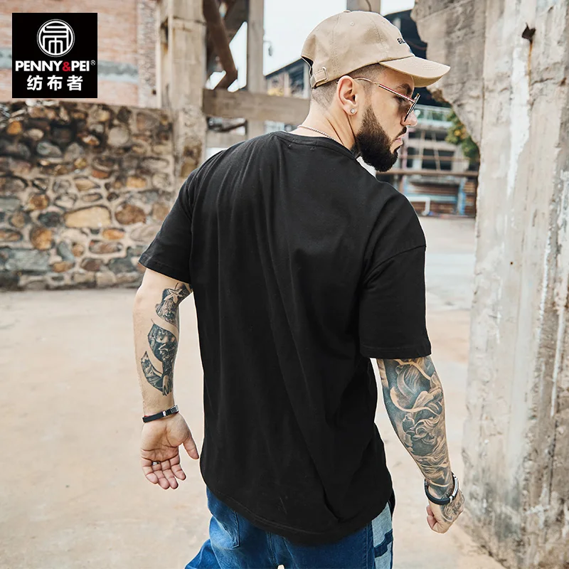 Мужская хлопковая Повседневная футболка Harajuku Surf скейтборд футболка уличная китайская спортивная одежда с принтом мужские хип-хоп топы тройники плюс оверсайз 7x