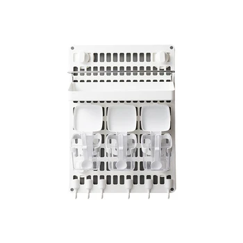 

Wall Mount Spice Bottle Rack Multifunctional Kitchen Organizer with Hooks for Spice Jars Holder Bracket Kitchen Gadgets Supplies