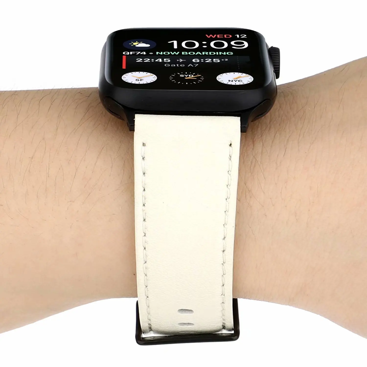 CACKOIE кожаный ремешок для Apple Watch 5 4 3 2 ремешок 44 мм 40 мм 42 мм 38 мм сменный ремешок(для iWatch серии 5 4 3