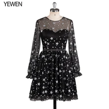 Платья для выпускного вечера размера плюс на Рождество элегантное праздничное платье из тюля с круглым вырезом и длинными рукавами для девочек