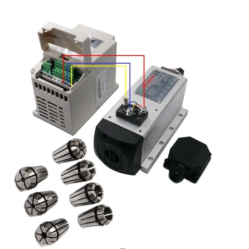 CNC 1 5 кВт 380 В 220 110 с воздушным охлаждением шпинделя набор 1500 Вт квадратное
