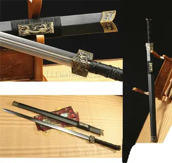 

39' DAMASCUS FOLDED STEEL WHITE WOOD JAPANESE SWORD BLADE VERY SHARP
