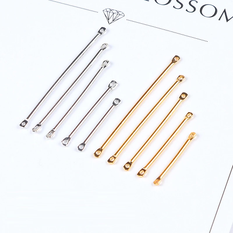 

10PCS High Quality Plated Gold Stick Bar Pendants Fadeless Connector DIY Earrings Accessories Handmade Jewelry Material Package