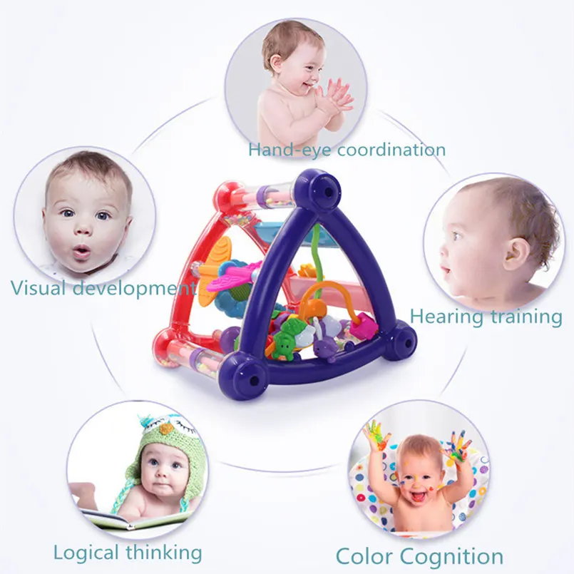 

Baby Toys 0-12 months Hand Shake Bell Ball Rattles Mobile Toy Baby Newborn Infant Intelligence Grasping Educational Toys