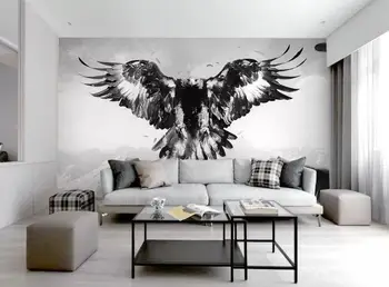 

[Self-Adhesive] 3D Black Eagle WG158 Wall Paper mural Wall Print Decal Wall Murals Belly
