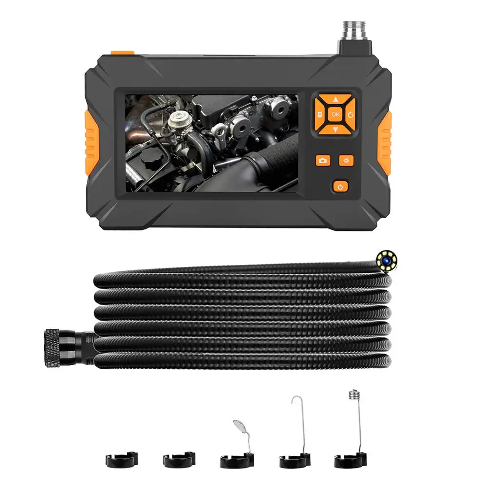 Industrial Endoscope Handheld Video Borescope HD 1080P Underwater Micro Pipe Inspection Scope Camera with 4.3inch Display Screen