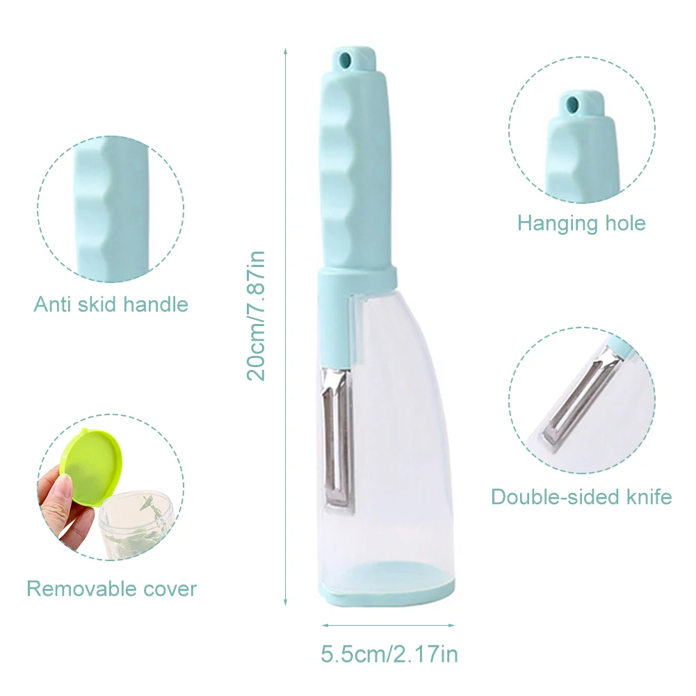 Couteau à éplucher multifonctionnel, Type de stockage, couteau à éplucher  avec Tube de stockage éplucheur de pommes fournitures couteau à Zester  ménager - AliExpress