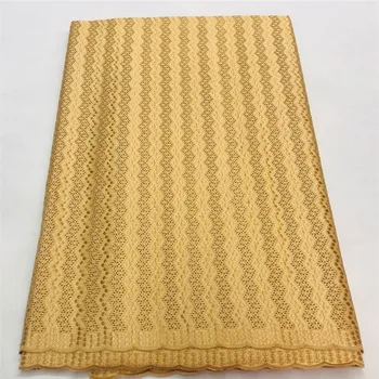 

Hot Selling Nigerian Cotton Polish Fabric High Quality Swiss Polish Lace Material 5Yards With Stones HL10115