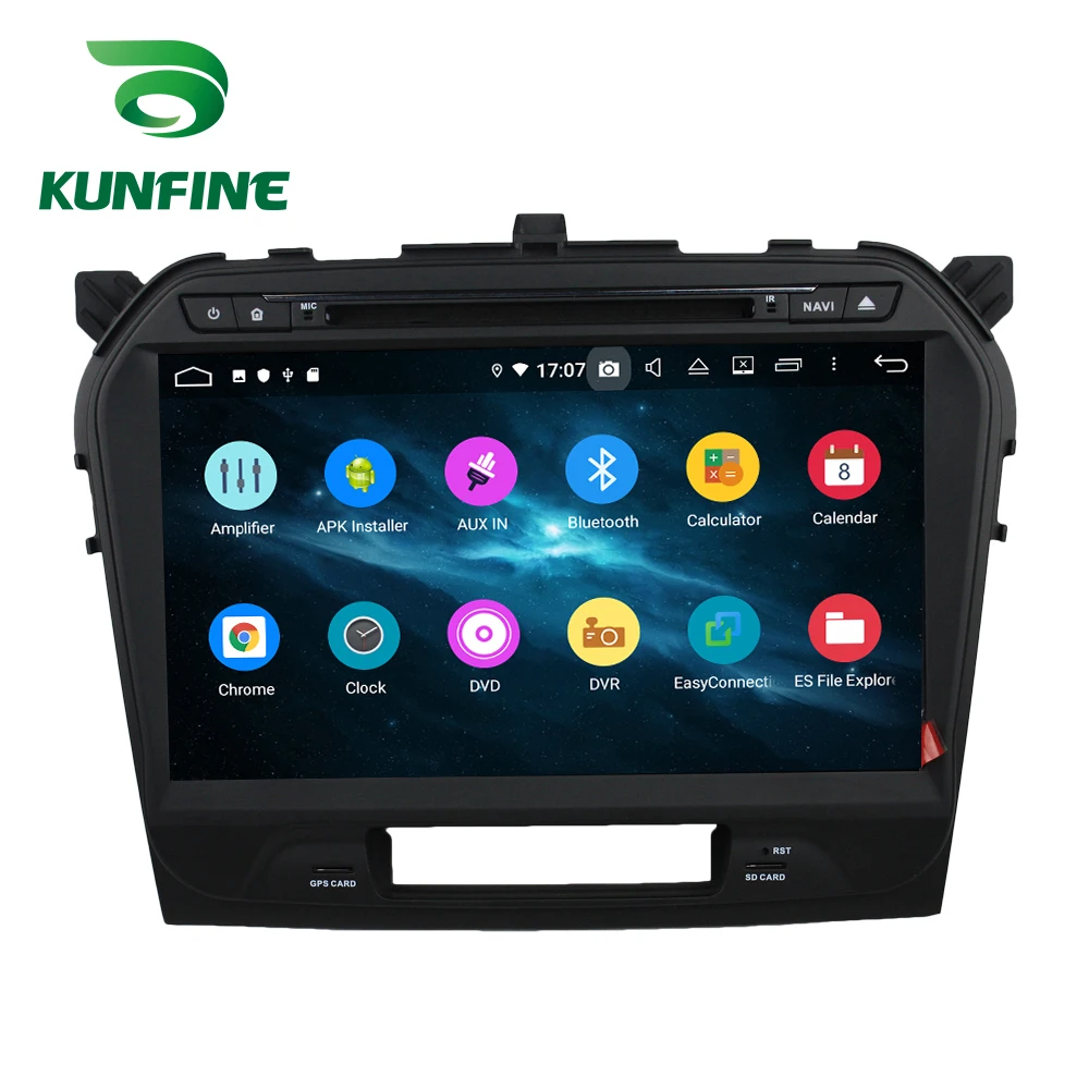 Clearance KUNFINE Android 9.0 Octa Core 4GB RAM 64GB Rom Car DVD GPS Multimedia Player Car Stereo for SUZUKI Vitara 2015 Radio Headunit 3