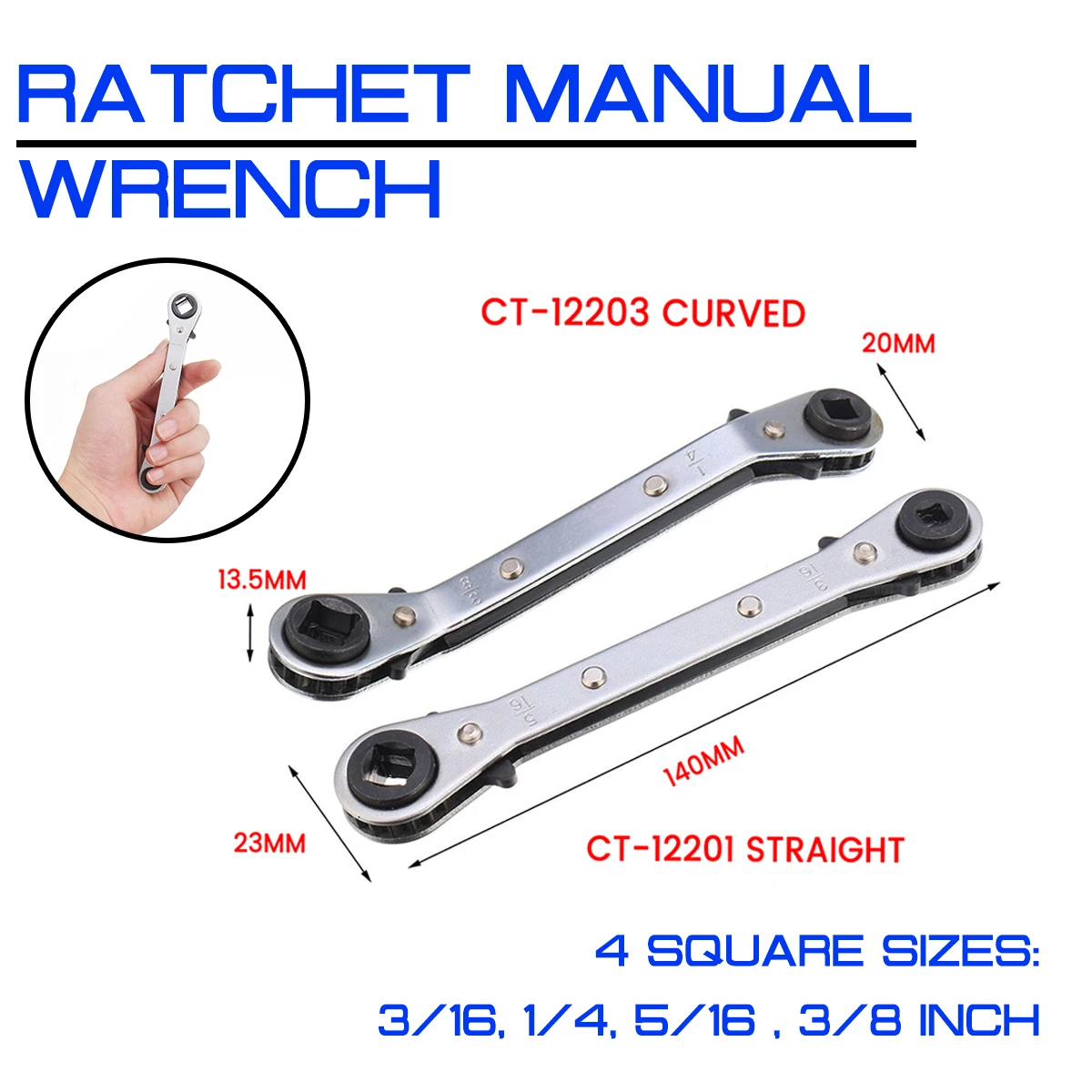 1-4-3-8-3-16-5-16-ratchet-manual-wrench-air-conditioning-refrigeration