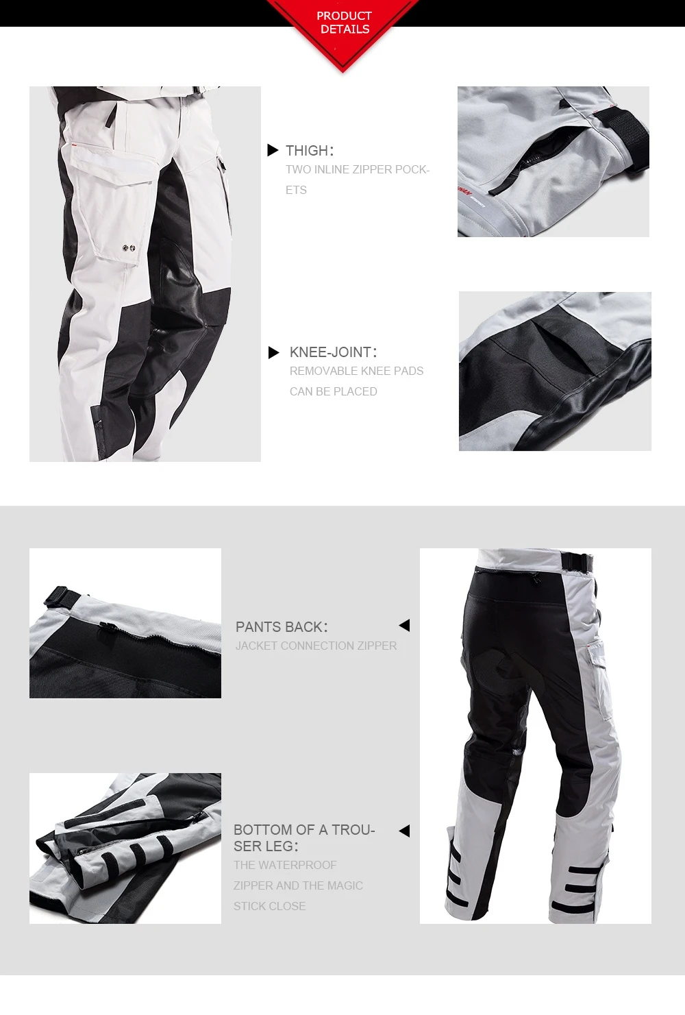 DUHAN водонепроницаемые брюки для мотоцикла с защитой от холода, непромокаемые мужские мотоциклетные штаны