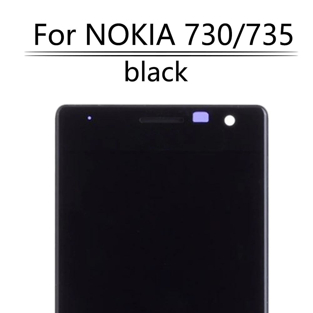 Display/lcd per per Nokia Lumia 735 Lcd Touch Screen Frame per Nokia Lumia 730 Display Lcd Dual Sim Rm-1038 Di Ricambio Amoled 4.7 ''lcd 9