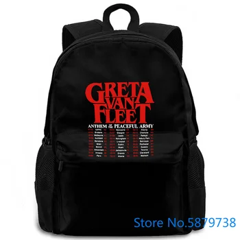 

Greta van Fleet March of Peaceful Army tour concert black New Print women men backpack laptop travel school adult