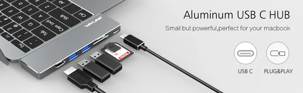 Wavlink usb-хаб C концентратор для Мульти USB 3,0 HDMI адаптер 4K док-станция для MacBook Pro usb type C разветвитель концентратор для ПК ноутбука Hab