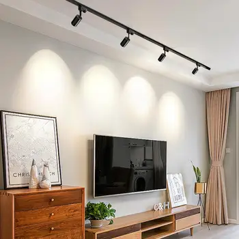 

Replace Ceiling Lamp 220V LED Track Spotlight Aluminum Stores Offices Home Decor Optical Concentrating Precise Output Angle