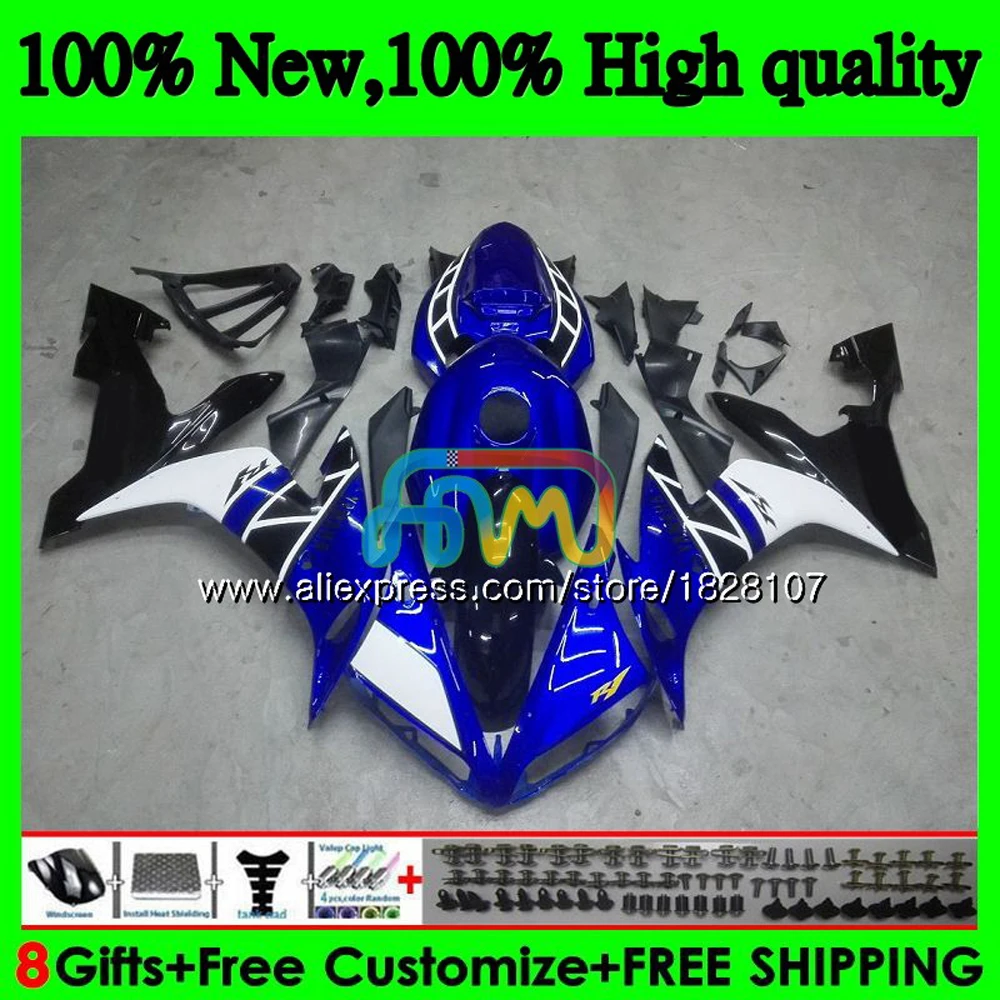 Средства ухода за кожей для YAMAHA YZF R 1 1000 CC YZF-1000 YZFR1 04 05 06 54BS. 0 YZF1000 1000CC YZF R1 YZF-R1 2004 2005 2006 обтекатель синего и белого цвета