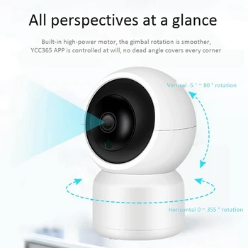 

1080P Smart HD Wifi IP Camera, Wireless Surveillance Camera Home Camera US Plug