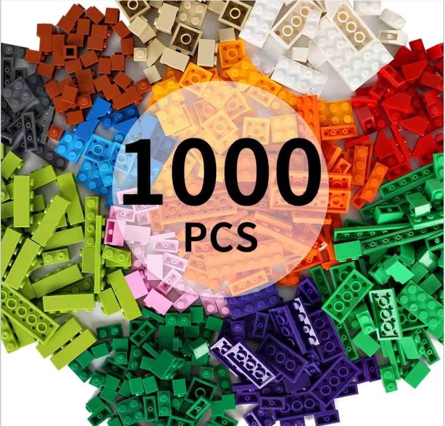200-2000Pcs Building Bulk Blocks Toys Compatible All Brands Classic City DIY Creative Bricks Model Figures Educational Kids