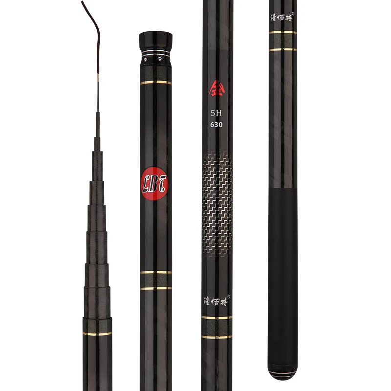 초경량 고탄소 텔레스코픽 낚싯대, 탄소 섬유 담수 낚싯대, 잉어 피더, 3m, 4m, 5m, 6m, 7m, 8m