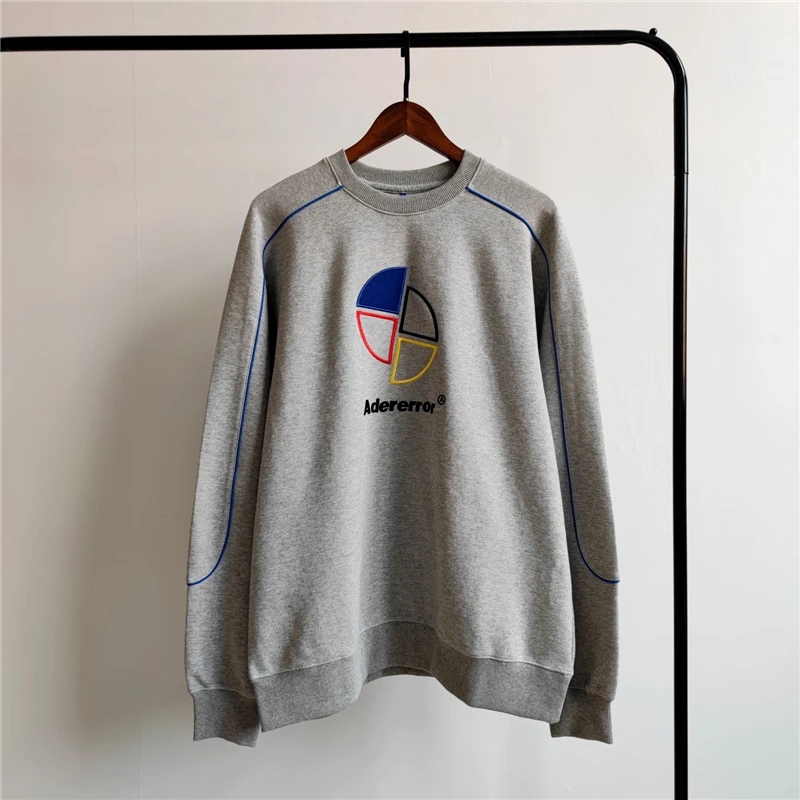 Толстовка с капюшоном ADER Adererror Crewneck 2021FW толстовки вышивкой в виде ветряной