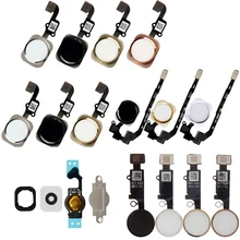 Tecla de botón de inicio con Cable flexible para iPhone 5, 5C, 5S, 6, 6plus, 6splus, 7, 7plus, 8G, 8 plus, montaje de botón de inicio